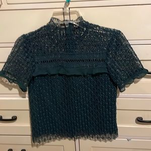 Zara woman forest green blouse in an extra small